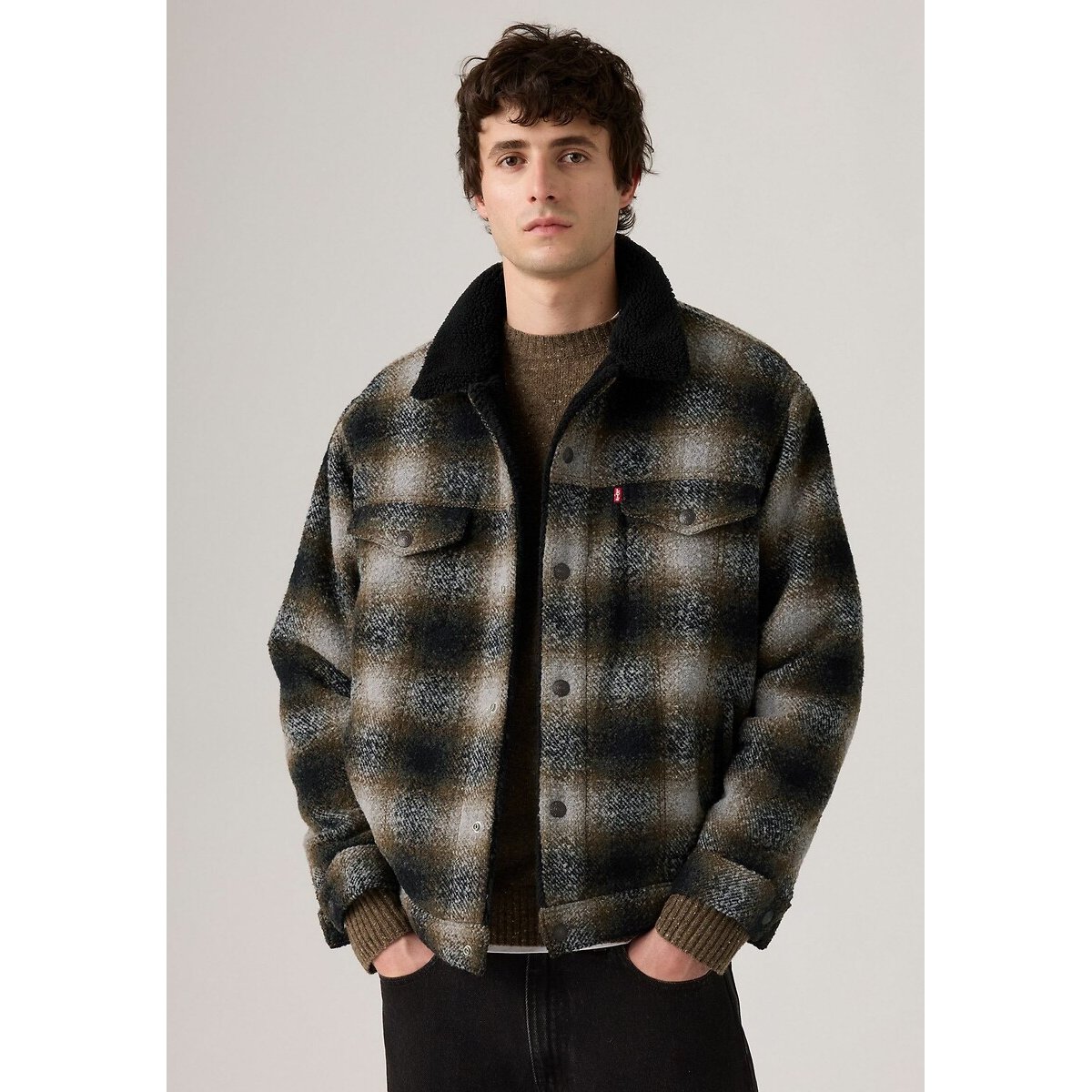 Geruite jas met sherpakraag geruit, LEVI'S