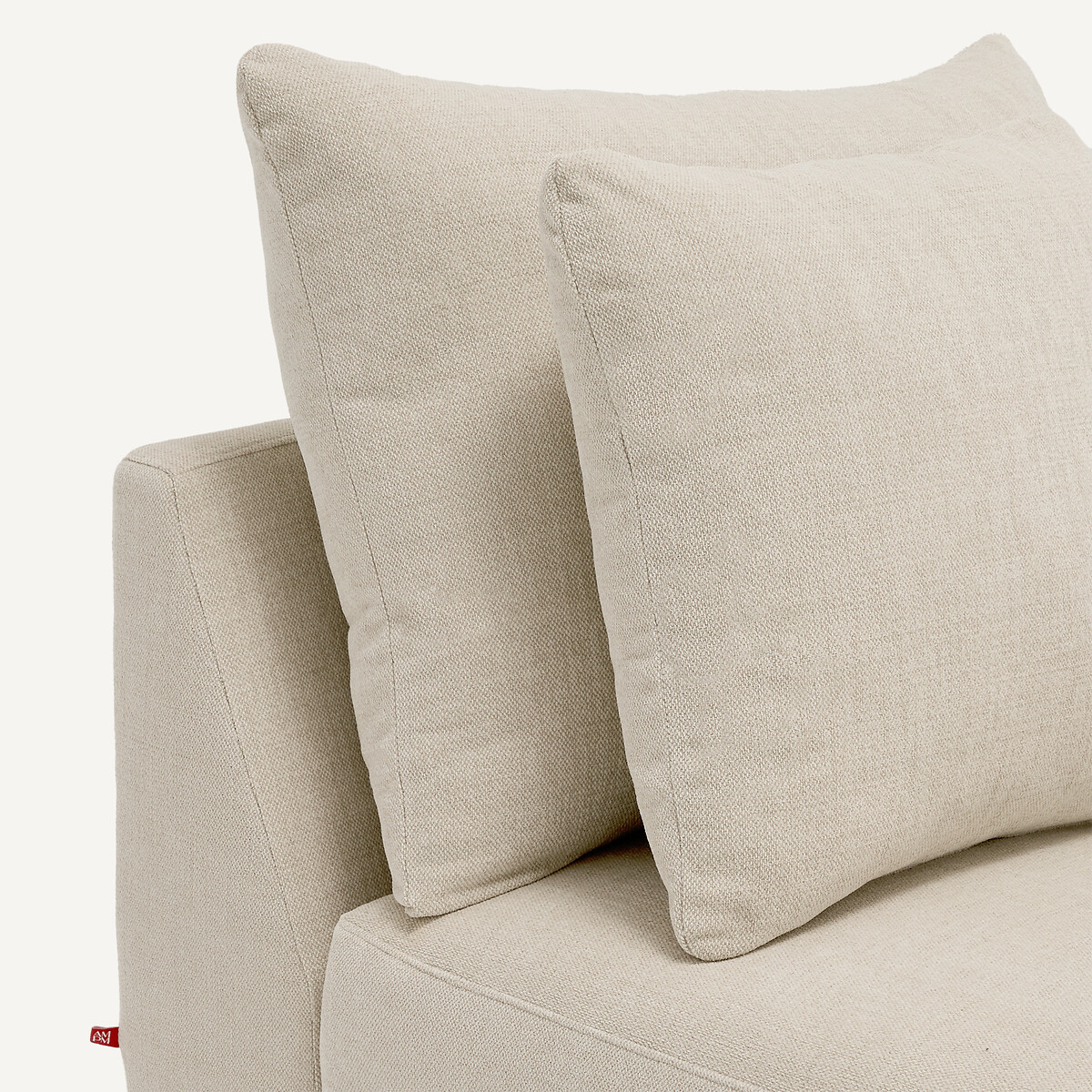 Canapé d'angle en polyester natté, MODERNISTE ivoire, EMMANUEL GALLINA X AM.PM