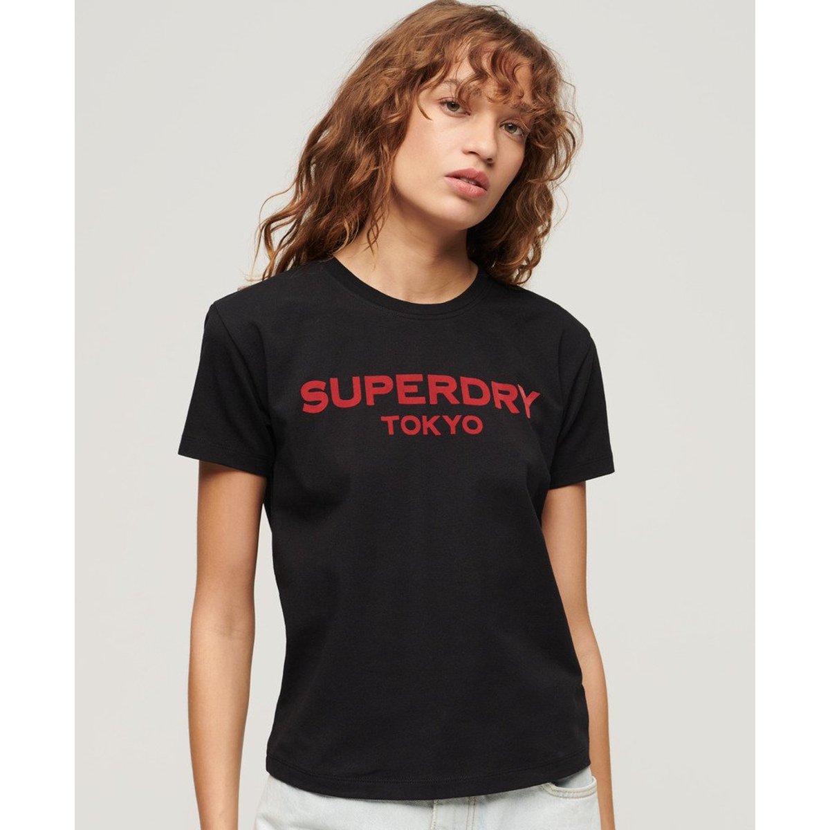 T-shirt Graphique Sport Luxe noir/rouge, SUPERDRY