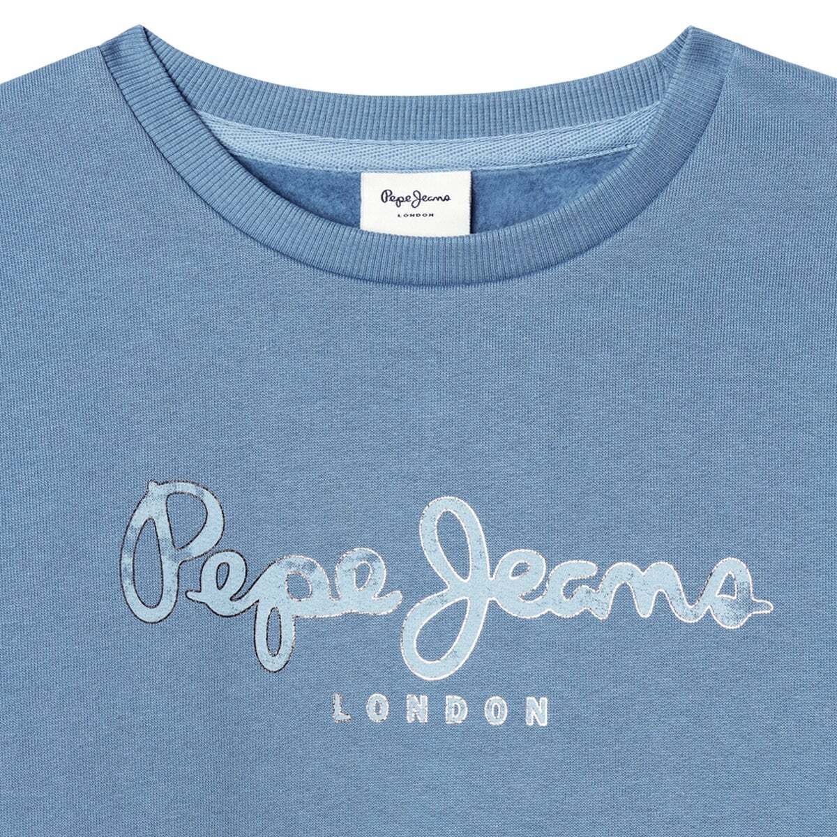 Sweat-Shirt À Col Rond Coupe Décontractée bleu jean foncé, PEPE JEANS