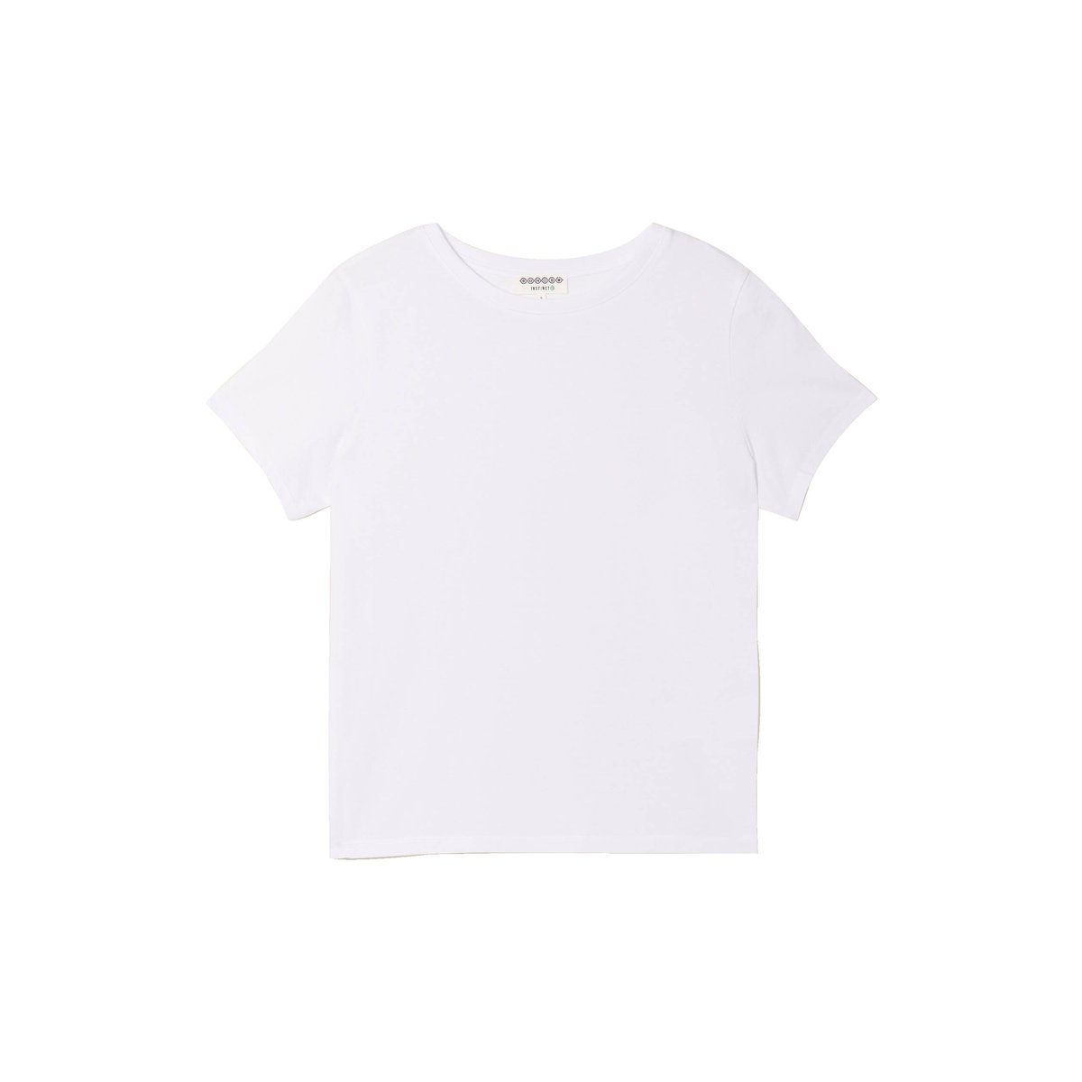 T-shirt cintré col rond manches courtes blanc, BONOBO