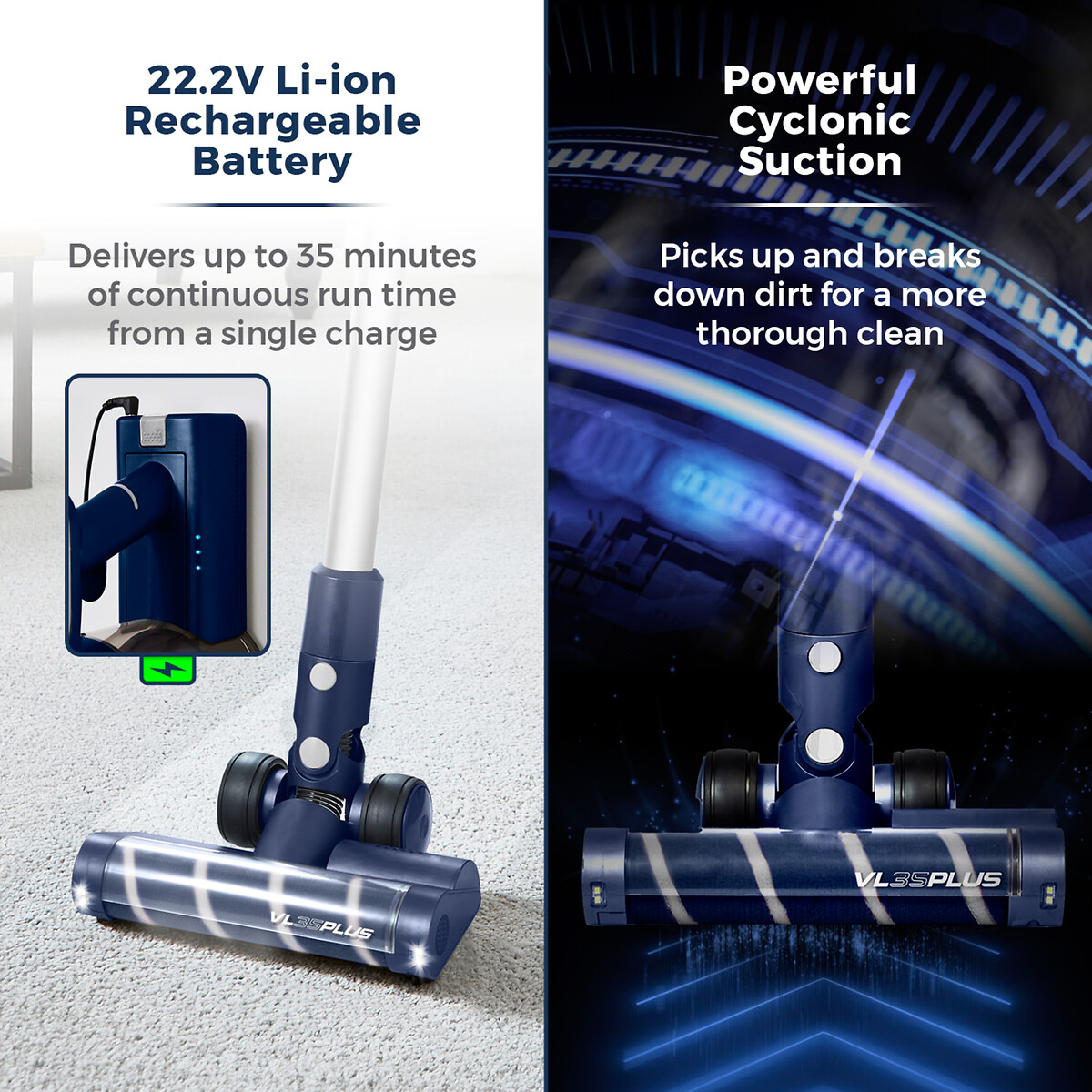 VL35 Pro Cordless Anti Tangle Vacuum - T513008 blue, TOWER
