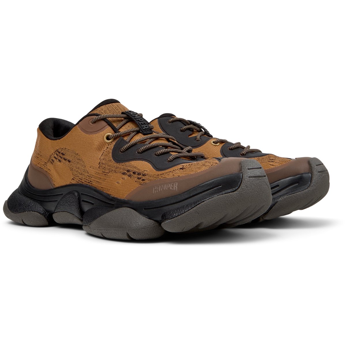 Baskets Cuir KARST 2 marron noir, CAMPER