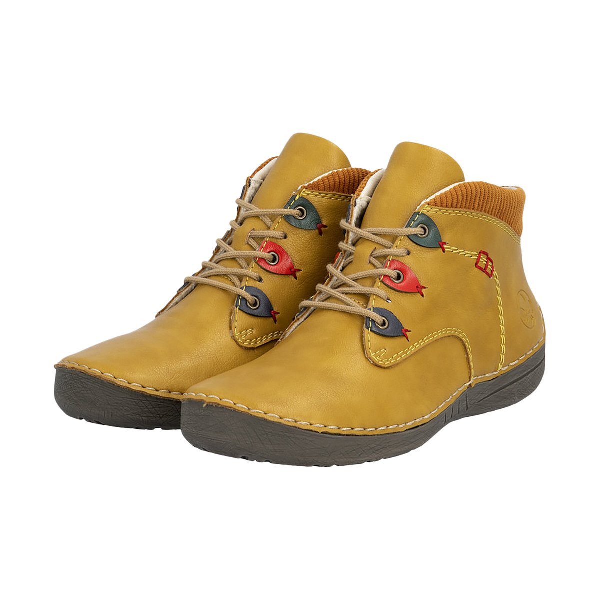 Basket Montante à Lacets Raposa jaune, RIEKER