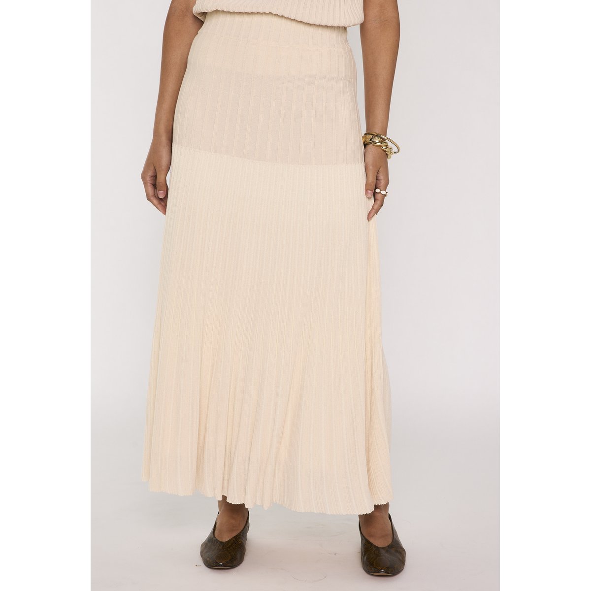 Jupe fluide en maille VANESSA creme, Maison 123
