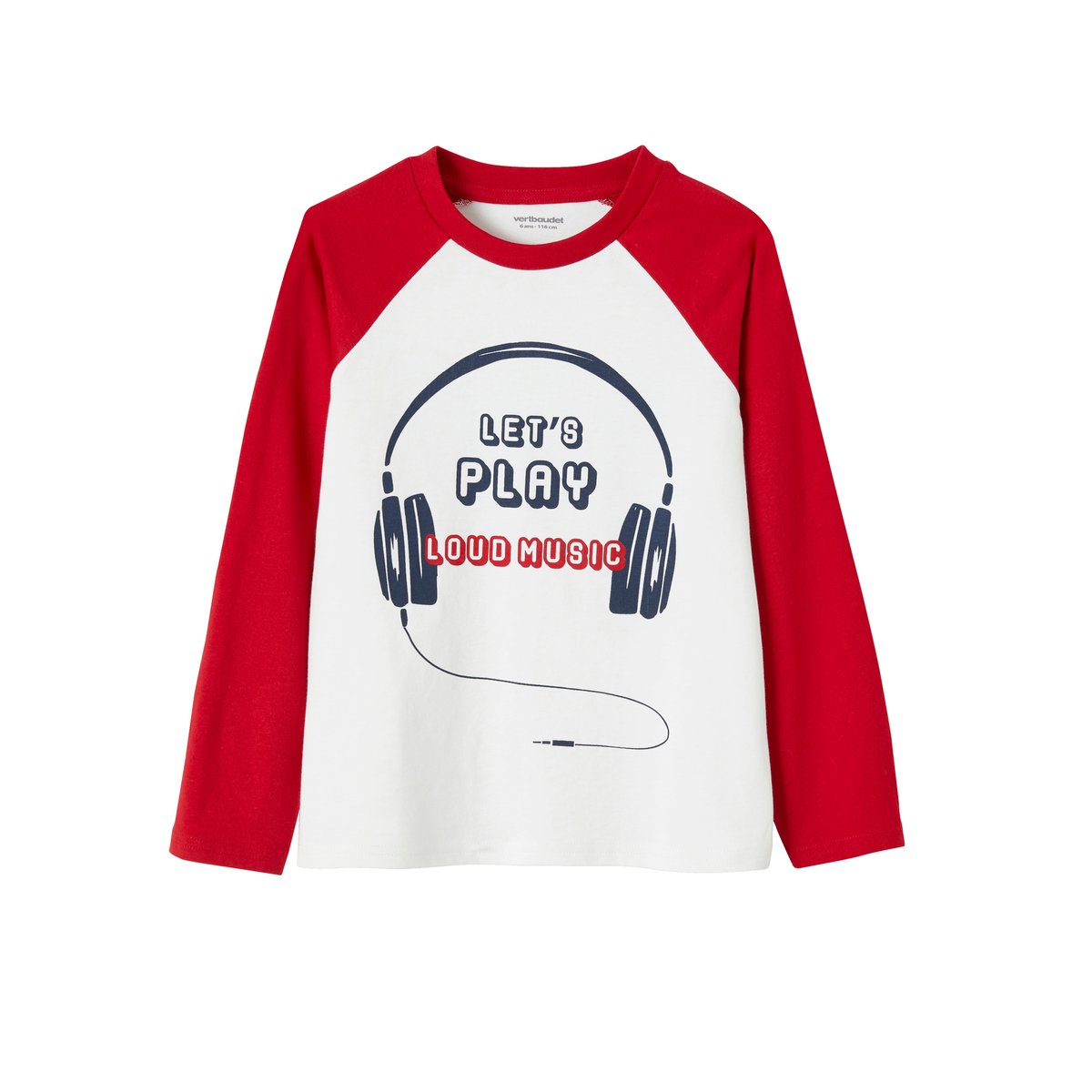 Lot de 2 pyjamas musique Oeko-Tex® ivoire, VERTBAUDET