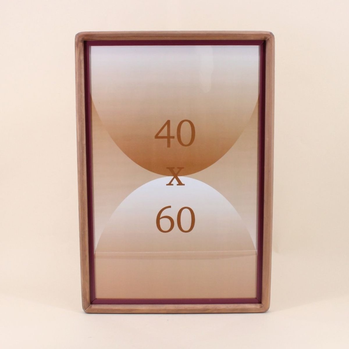 Cadre moulure ronde en bois 40x60cm naturel, ORNAMI