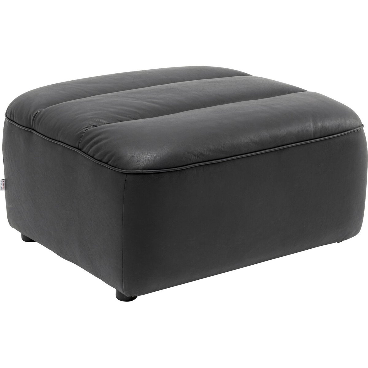 Repose-pieds en cuir, MODI noir, KARE DESIGN