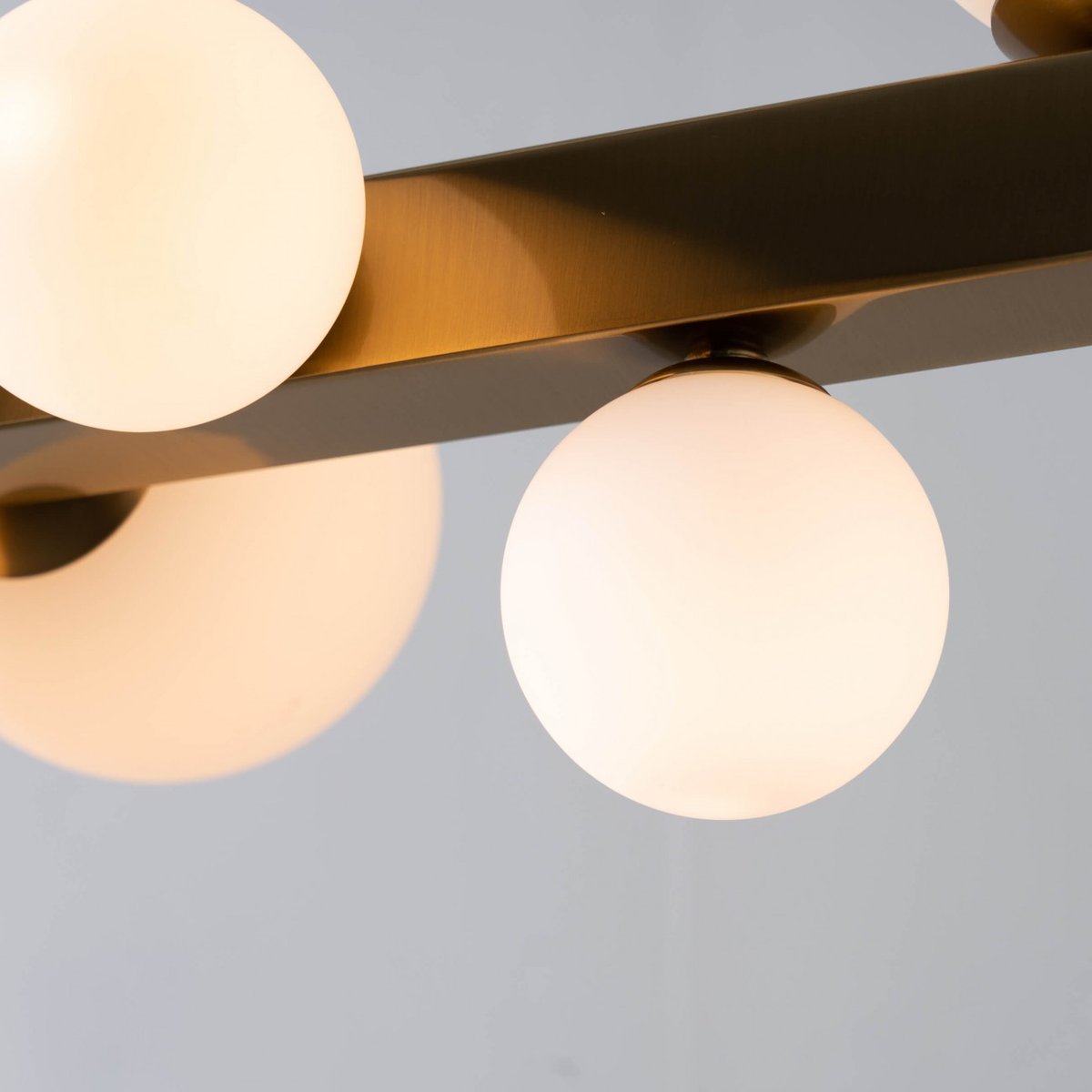 Somptueuse suspension en inox et verre - OROMIA doré / laiton, KOSILUM