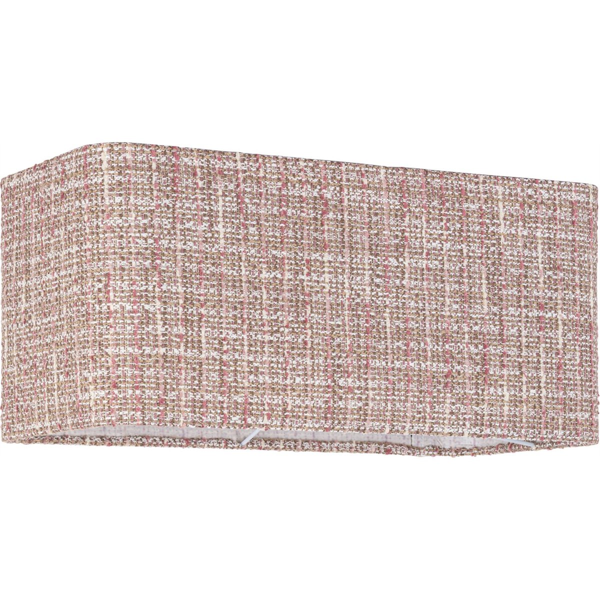 Abat-jour rectangulaire en tissu rose tissé effet chiné élégant, RECOLLECTION