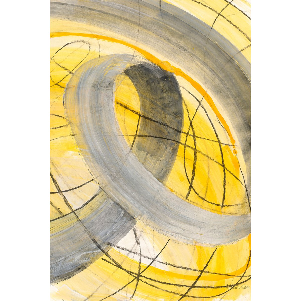 Tableau yellow signal tableau alu dibond, HEXOA