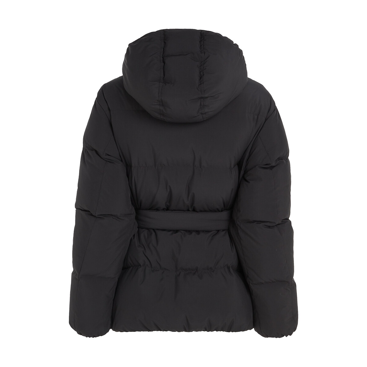 Doudoune à capuche courte ceinturée noir, TOMMY JEANS
