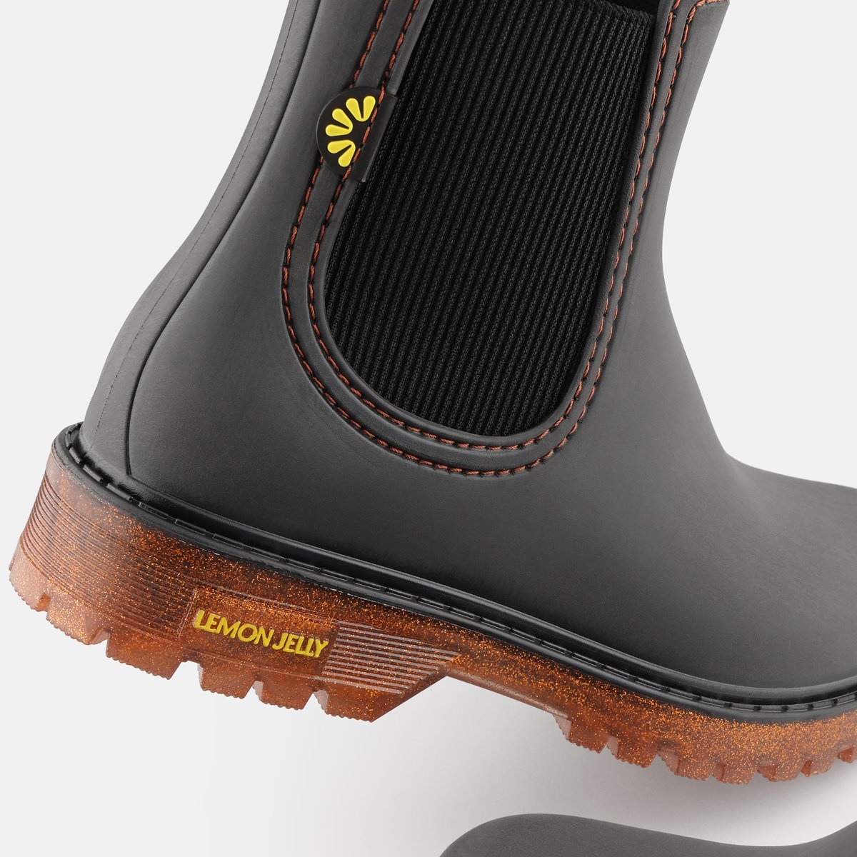 Chelsea boots femme mates avec glitter LIRA noire/glitter, LEMON JELLY