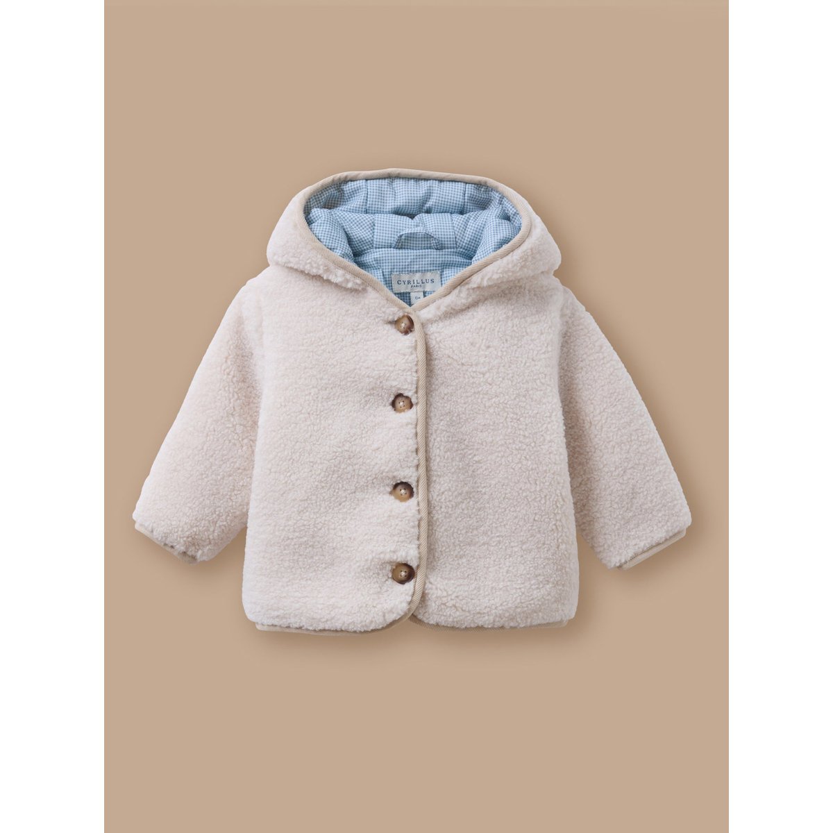 Veste burnous en sherpa ecru, CYRILLUS