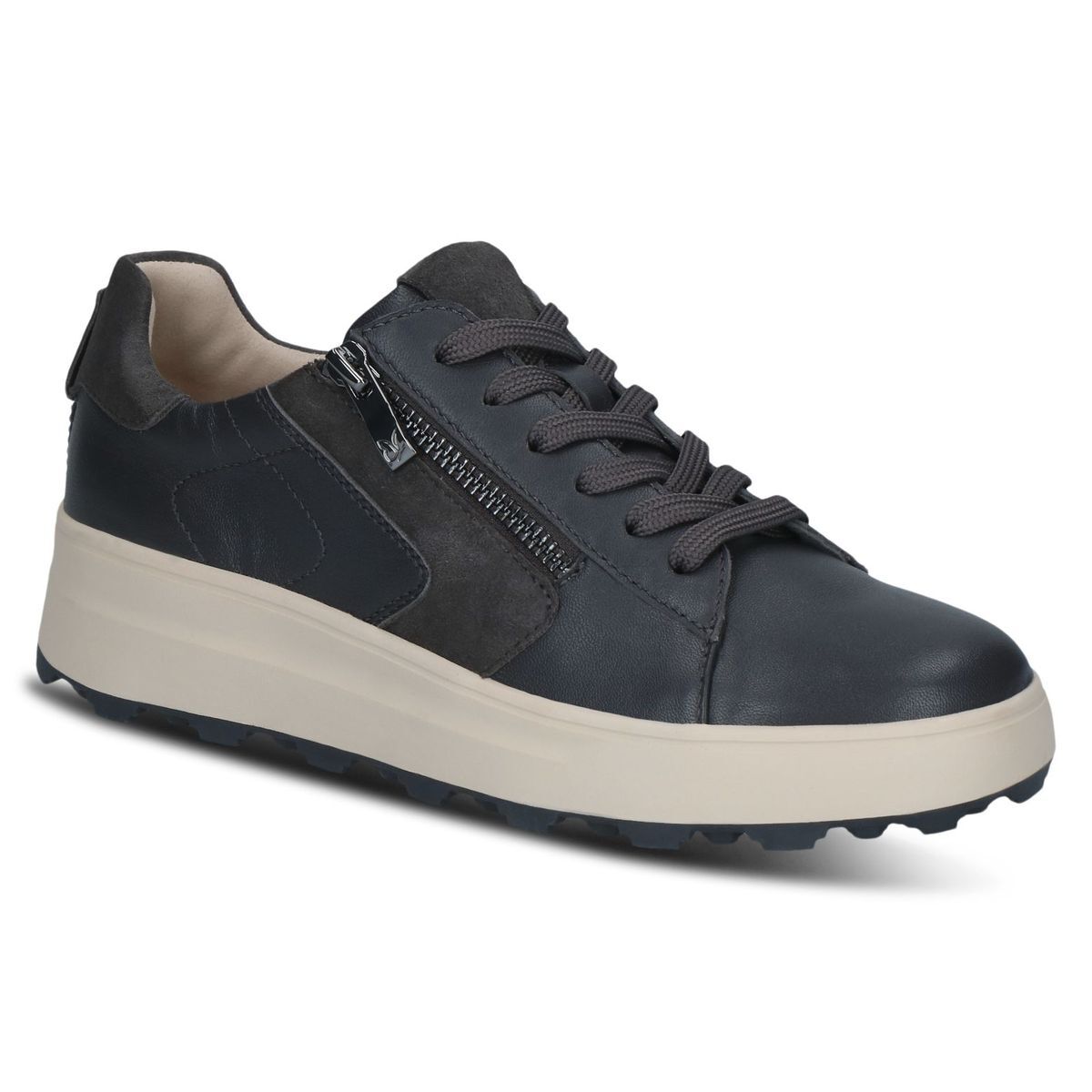 Basket en cuir gris clair, CAPRICE