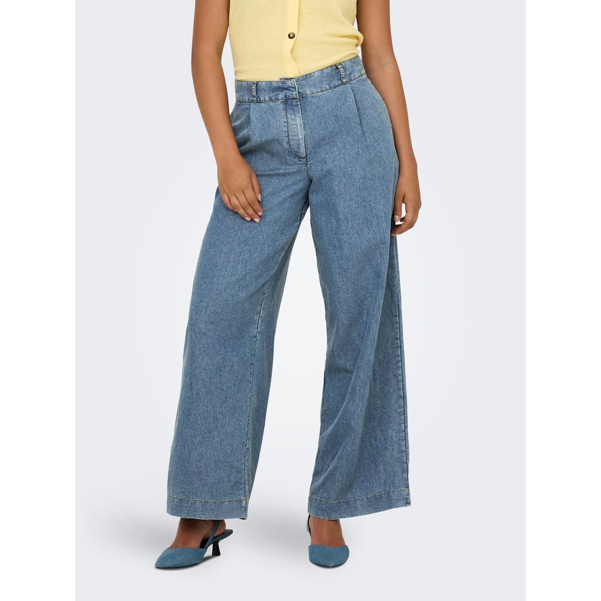 Pantalon À Jambe Large medium blue denim, JDY