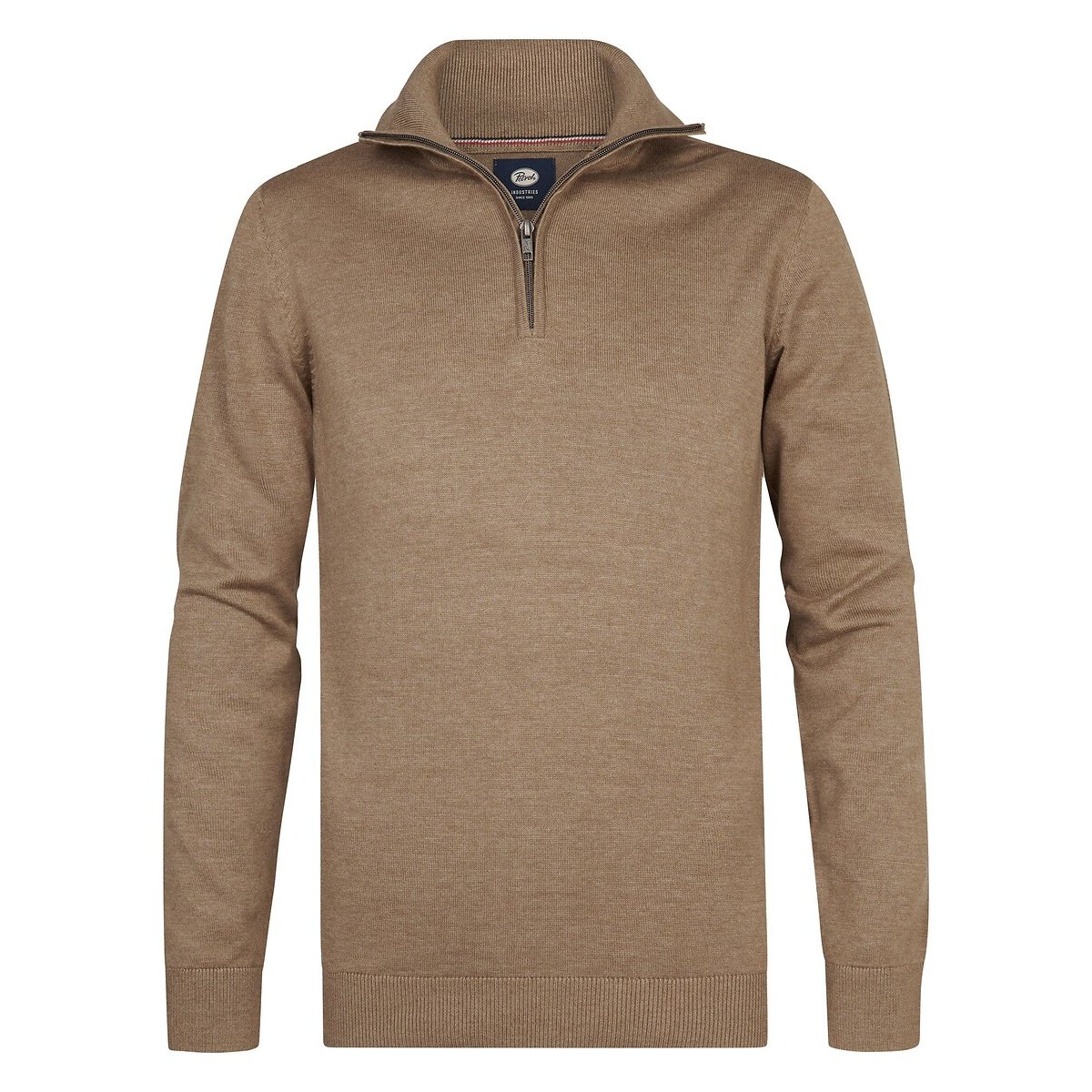 Fine Knit High Neck Jumper camel, PETROL INDUSTRIES