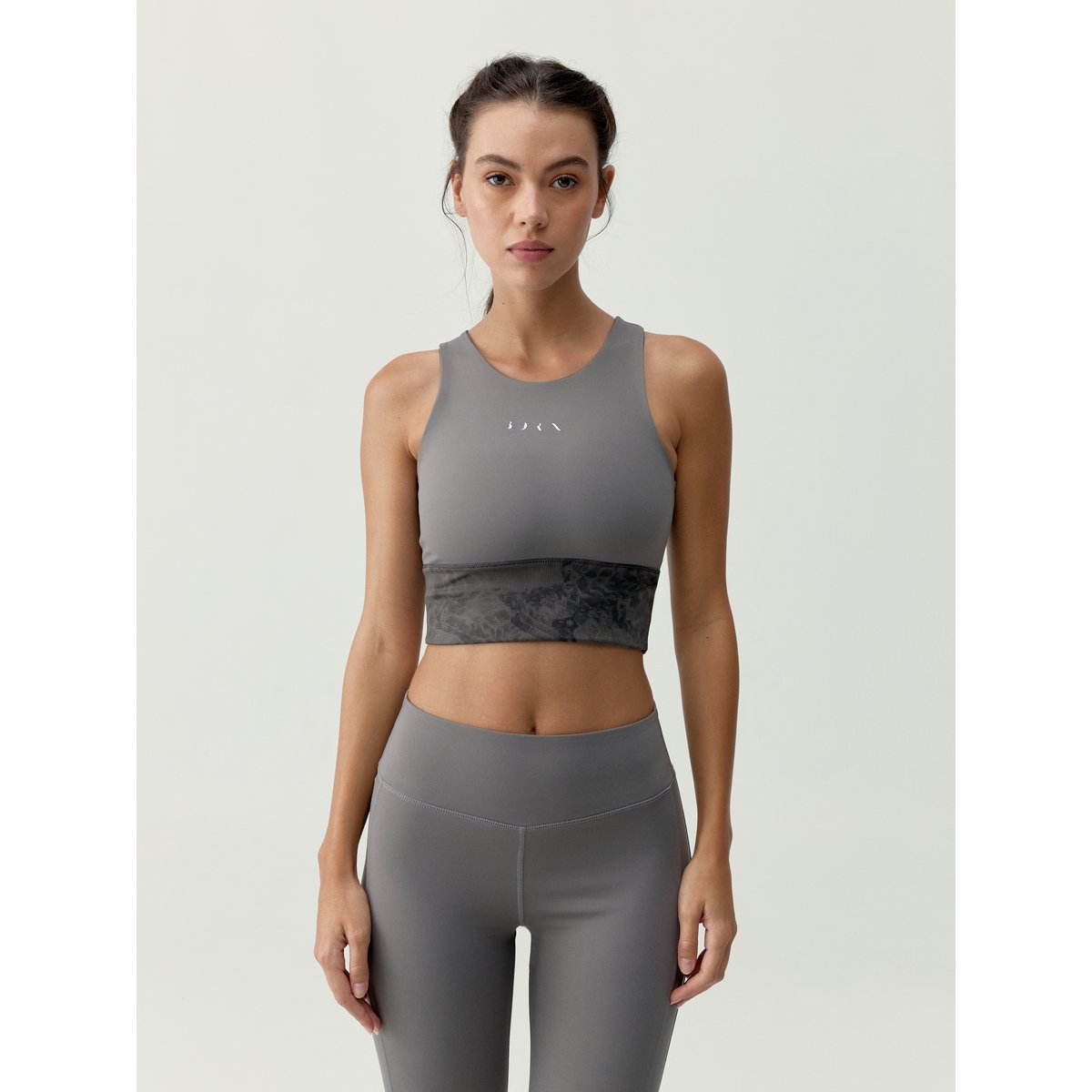 Brassière de sport femme Ember Maintien élevé séchage rapide marron vison, BORN