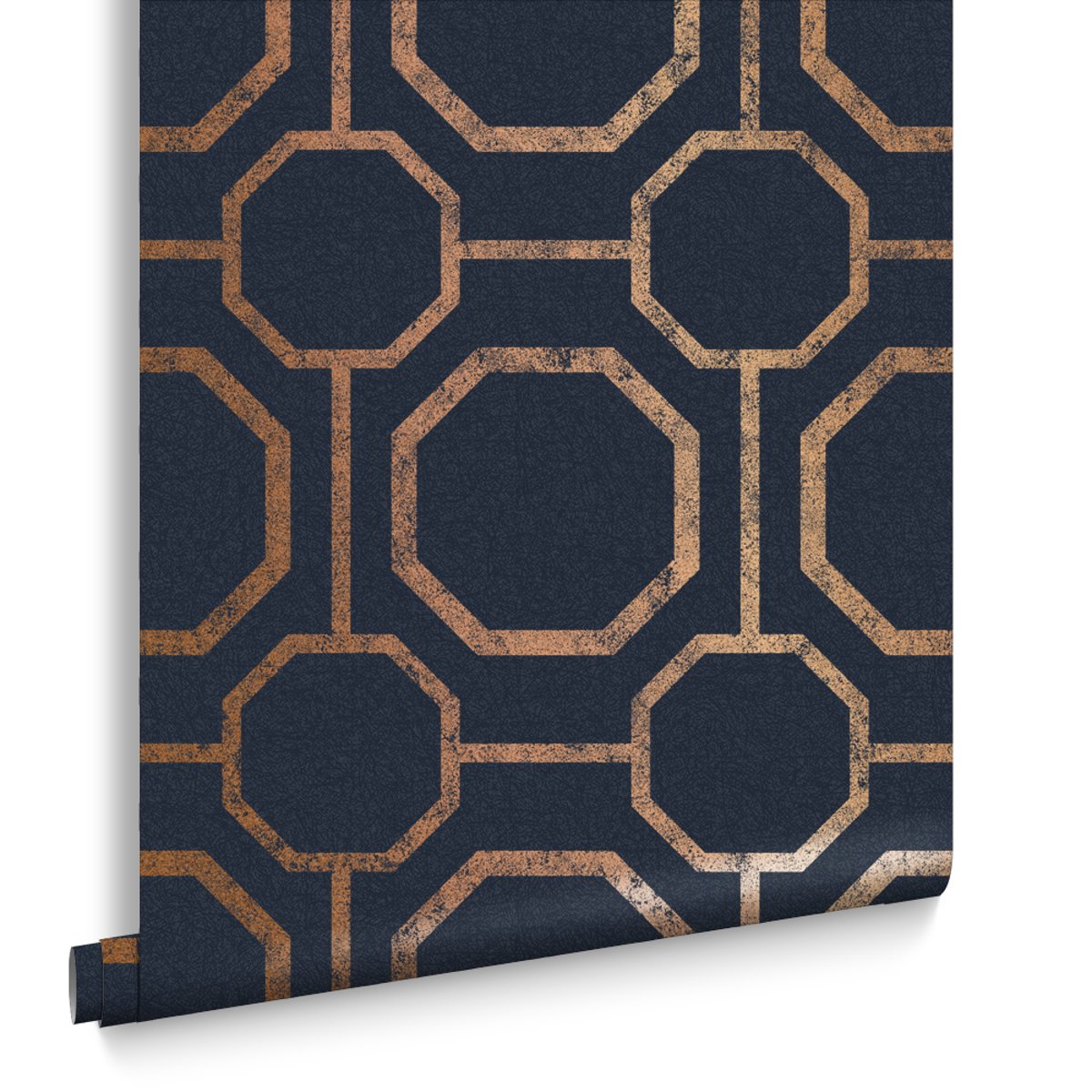 Papier peint Sashiko Navy bleu, GRAHAM ET BROWN