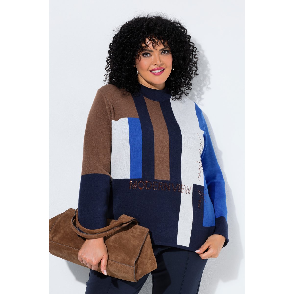 Pull esprit « colour block » marine, ULLA POPKEN