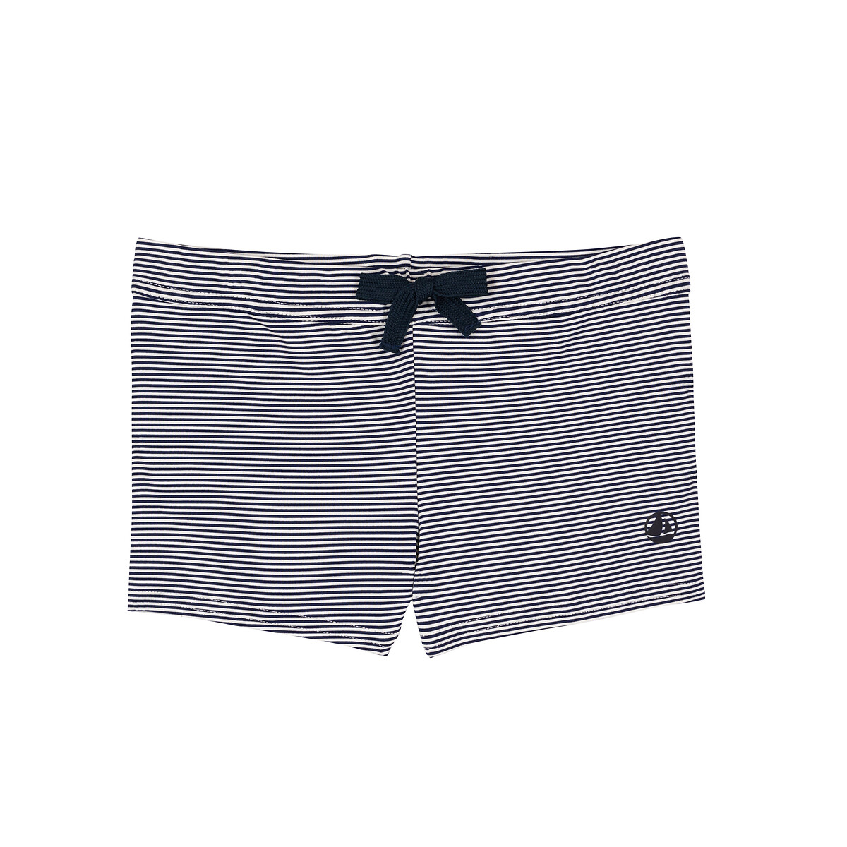 Boxer de bain rayé bleu marine + blanc, PETIT BATEAU
