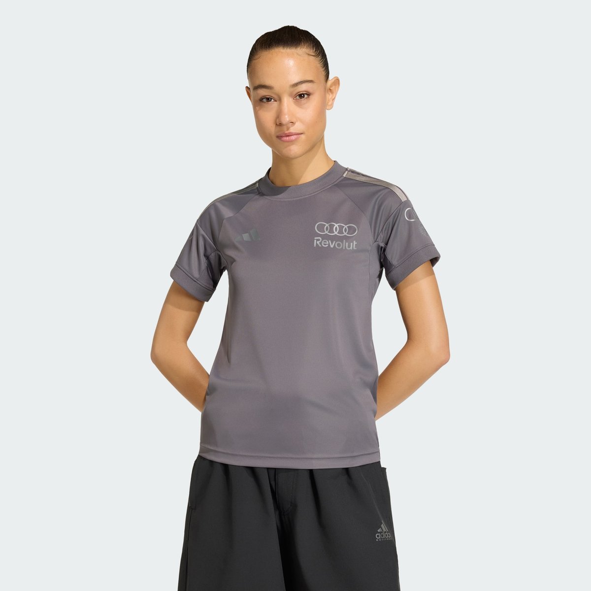 Maillot De Pilote À Manches Courtes Réplique De L’équipe Audi Revolut F1 grey strata / iron metallic, adidas Performance