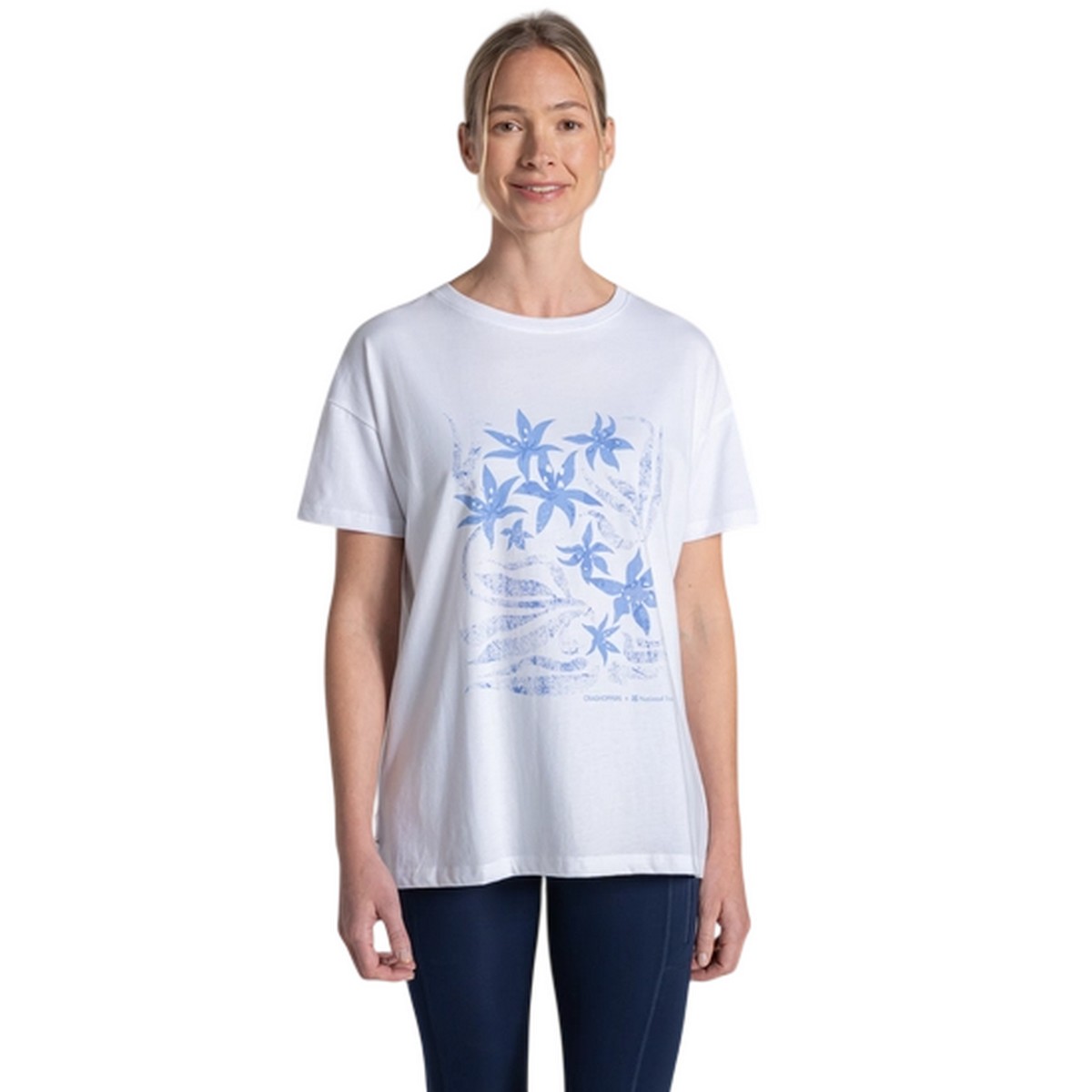 T-shirt manches courtes motif/style National Trust BISTORT FLOWERS blanc, CRAGHOPPERS