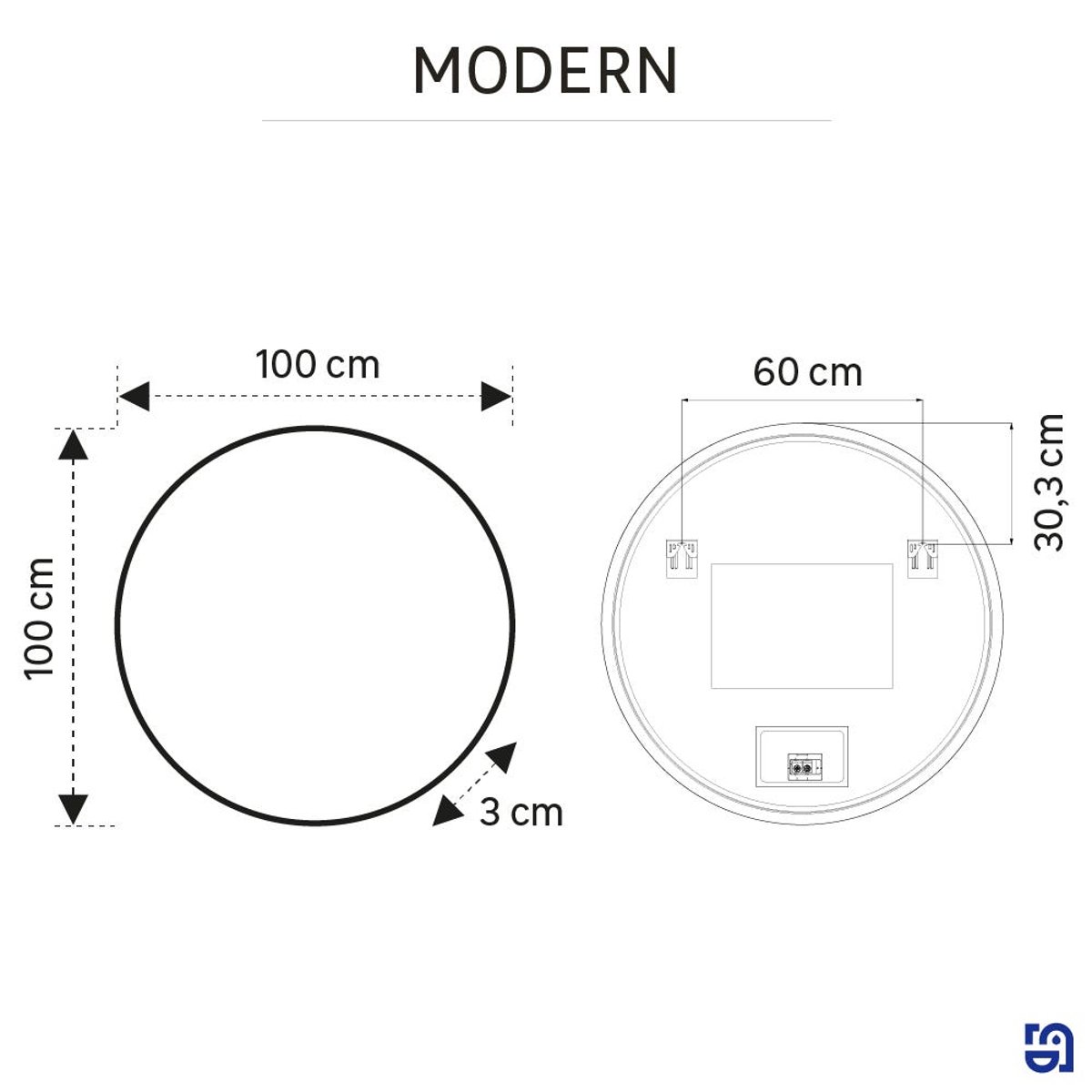 Miroir lumineux anti-buée, MODERN transparent, SENSEA