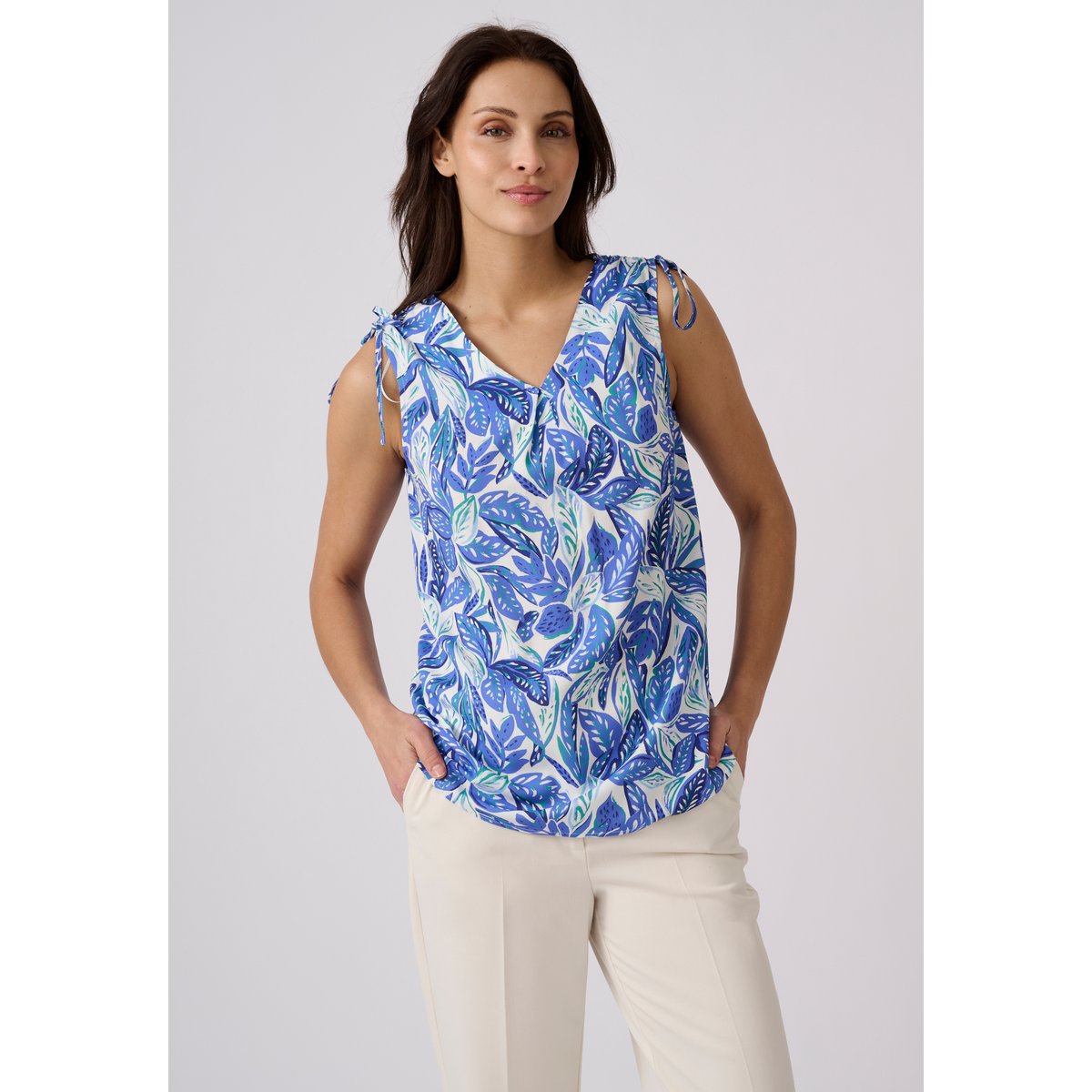 Top pure viscose Climatyl blanc feuillage, DAMART