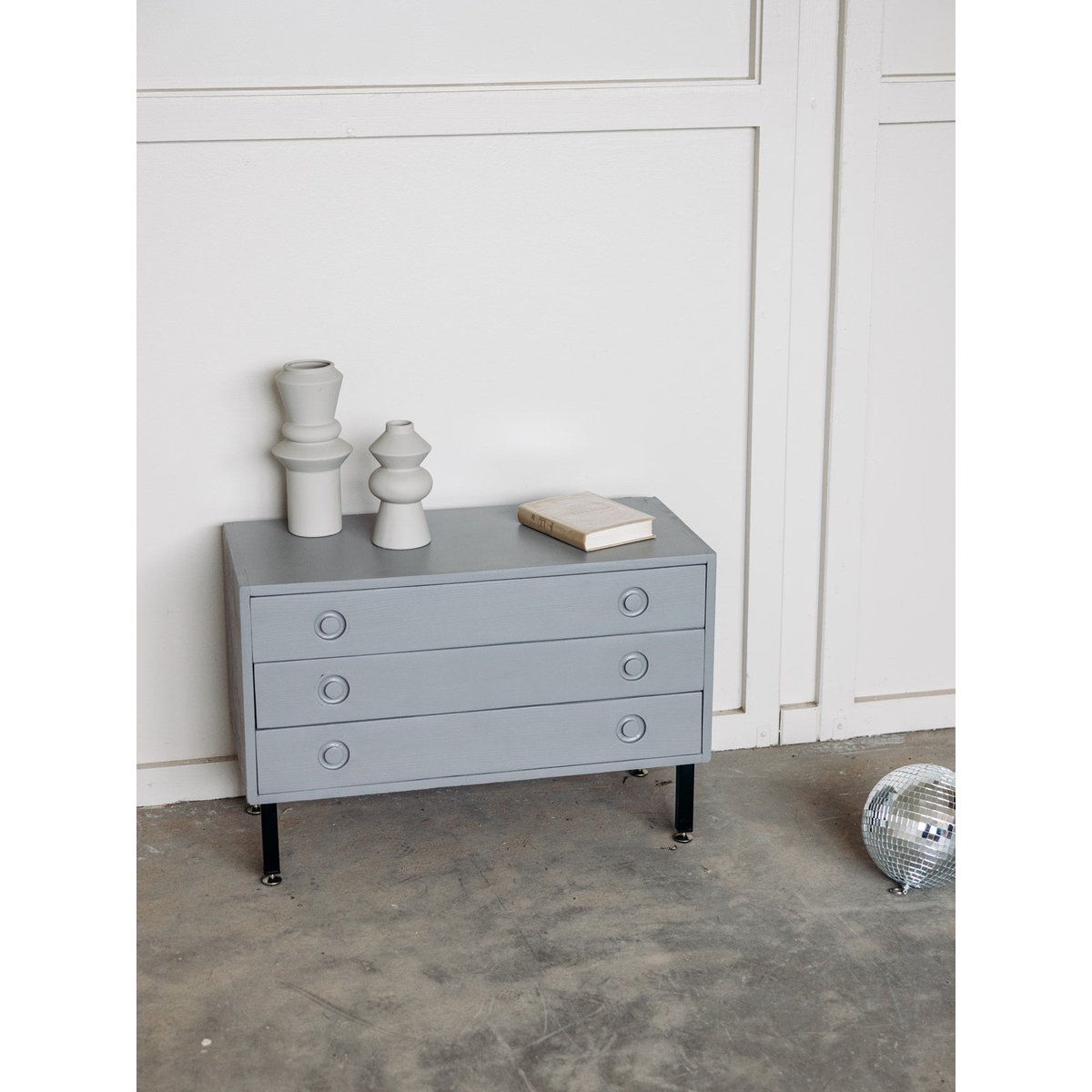 Meuble de rangement gris Michel N°330 - Bon état bois, DEBONGOUT
