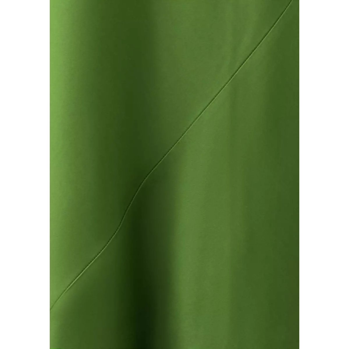 Robe satinée à volant asymétrique vert, MANGO
