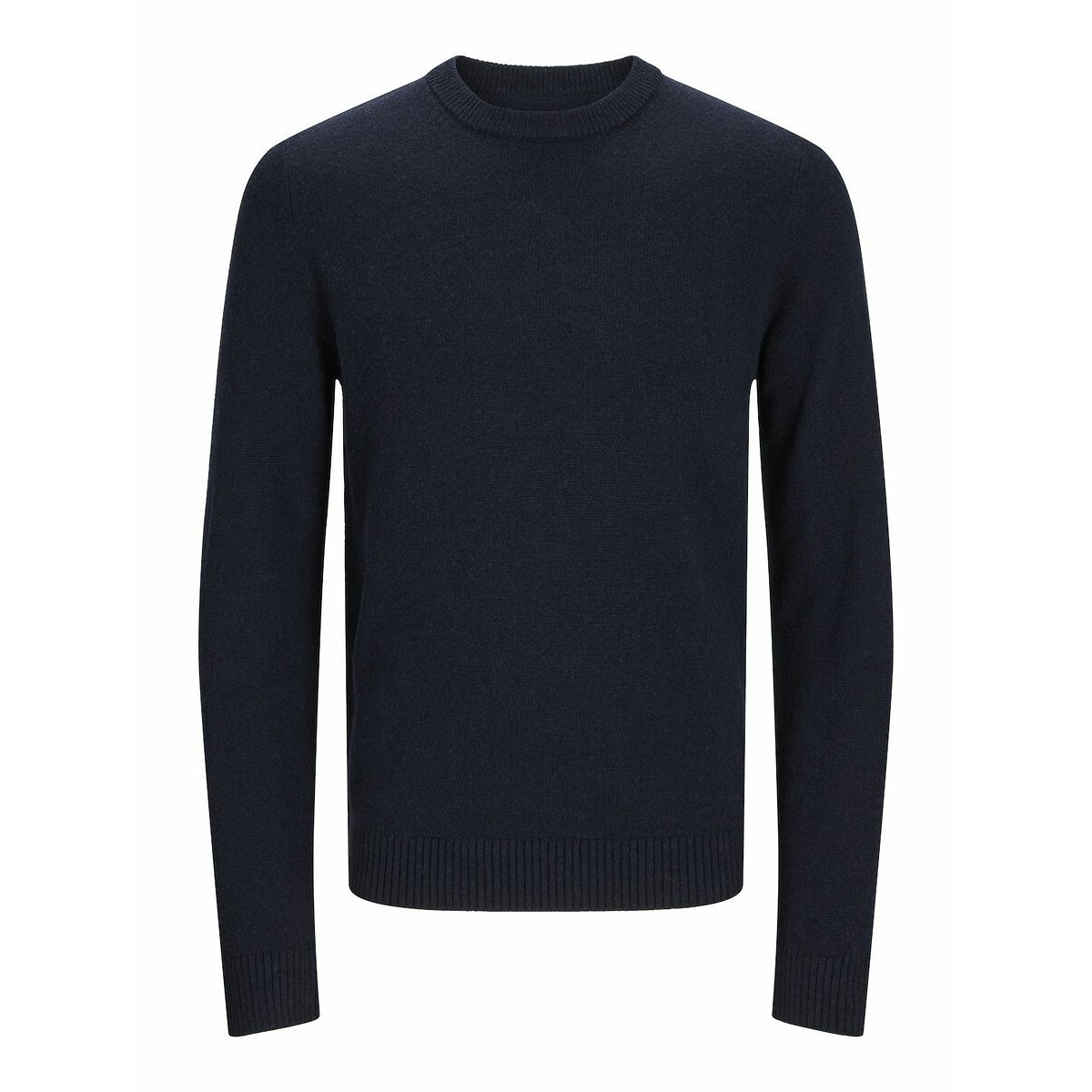 Pull col rond en laine d'agneau bleu foncé, JACK & JONES