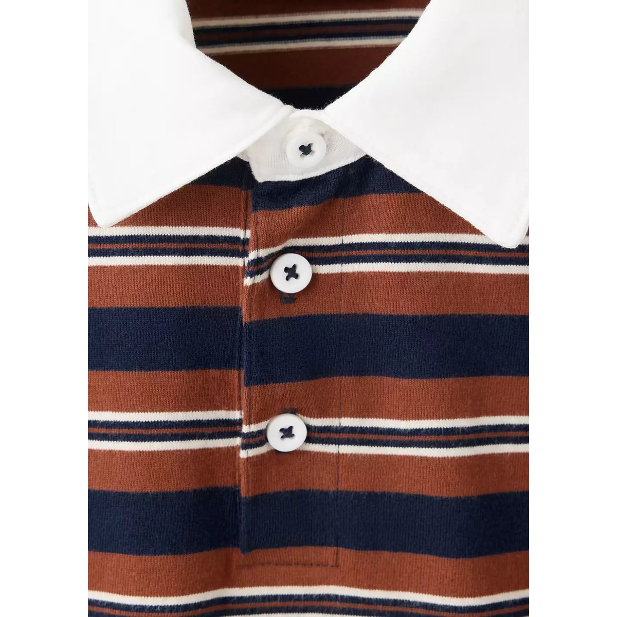 Polo à rayures relaxed-fit rouge-orangé, MANGO KIDS