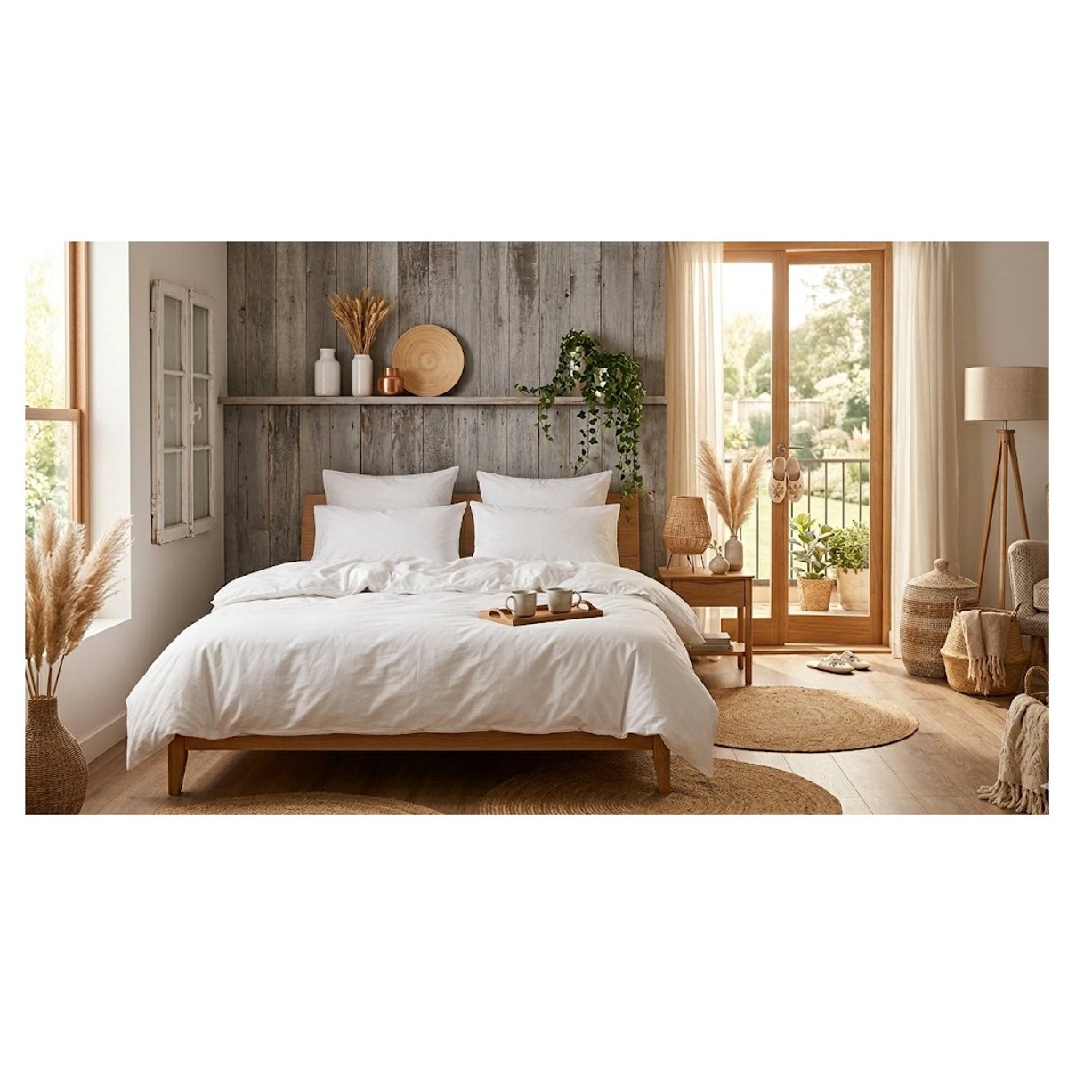 Drap housse percale en coton Nuage blanc, EDEN