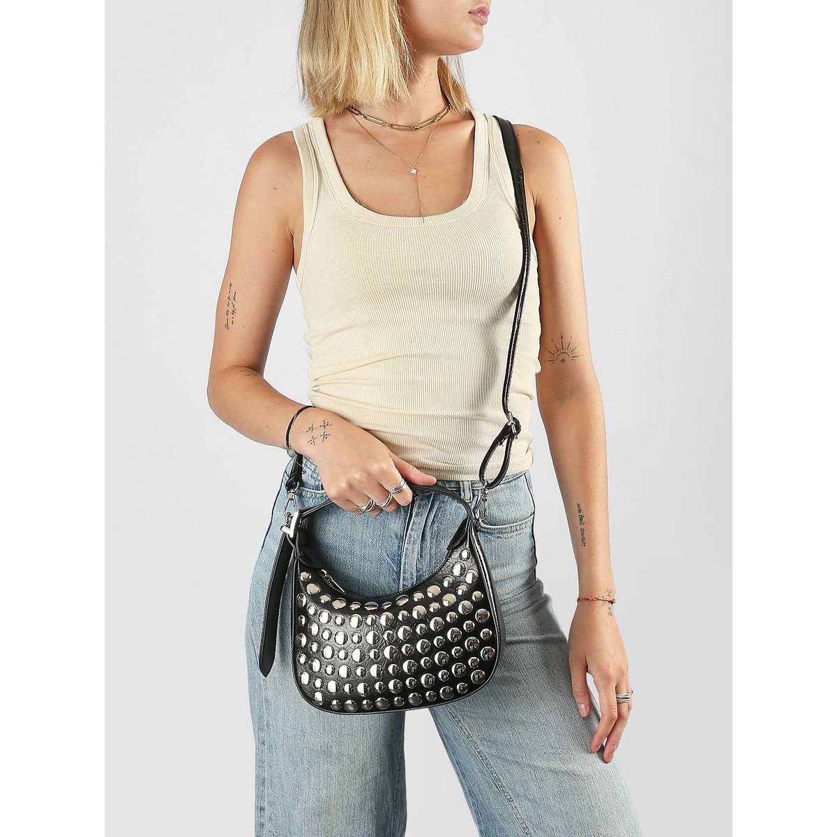 Sac bandoulière Gloss noir, MINIPRIX