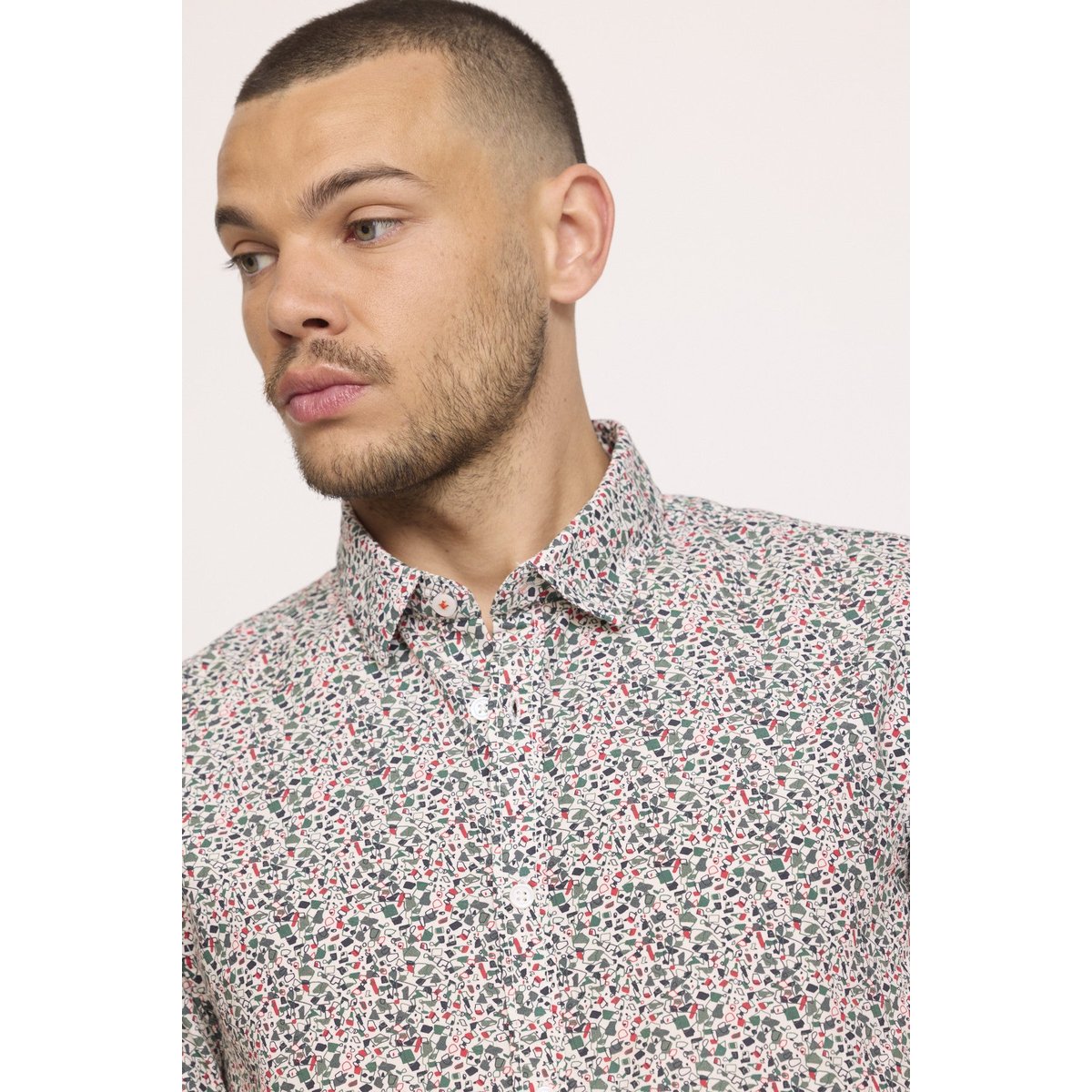 Chemise manches courtes coton regular DOMIL vert, LEE COOPER