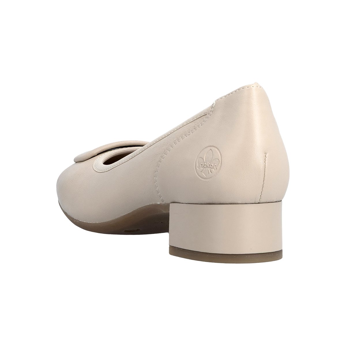 Ballerine à Talon Cuir beige, RIEKER