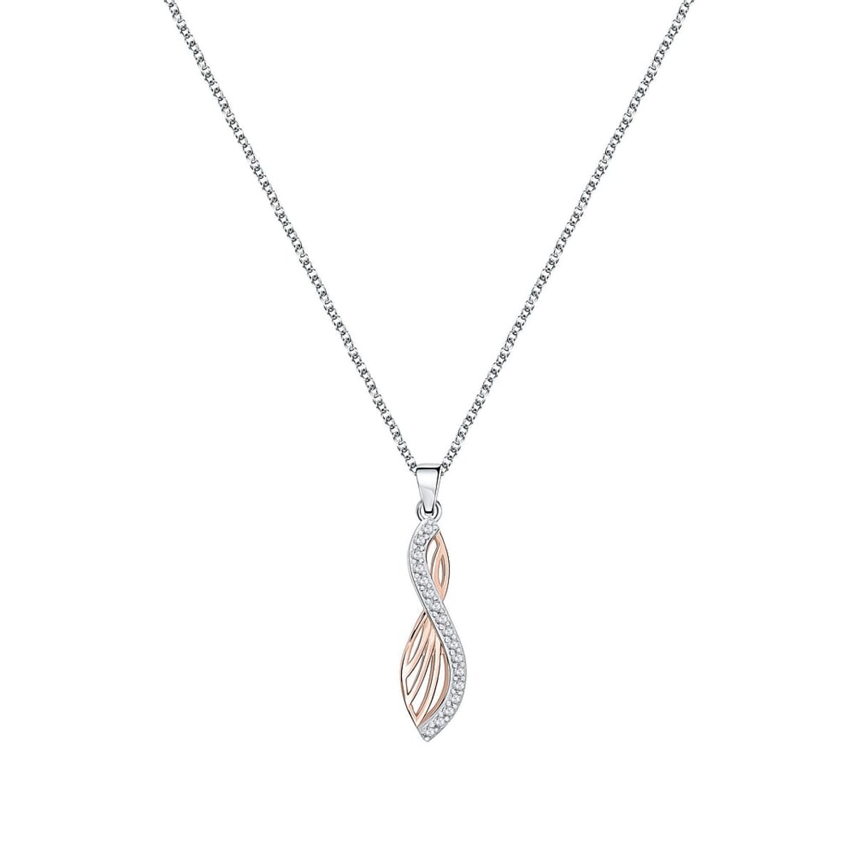 Colliers en Argent/oxyde de zirconium De Zirconium et Oxyde de zirconium argent, ROSELINE