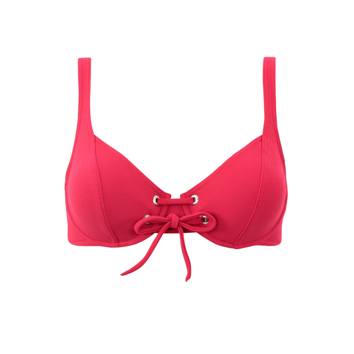 Haut de maillot à armatures texturé Allure rouge, LAURA BY JANINE ROBIN