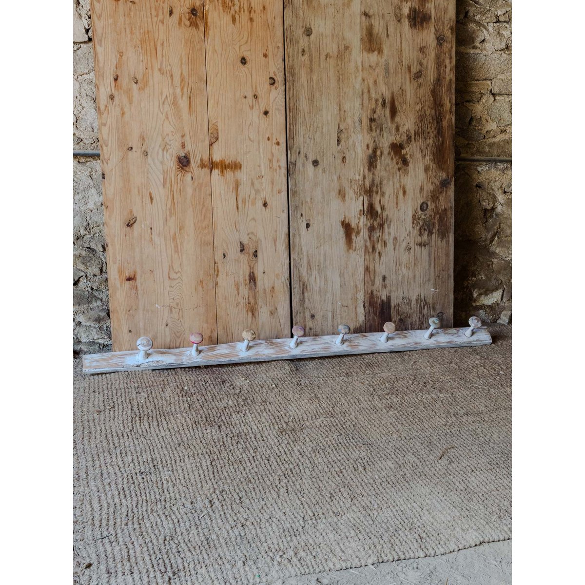 Porte-manteau en bois coloré Max N°326 - Bon état blanc, DEBONGOUT