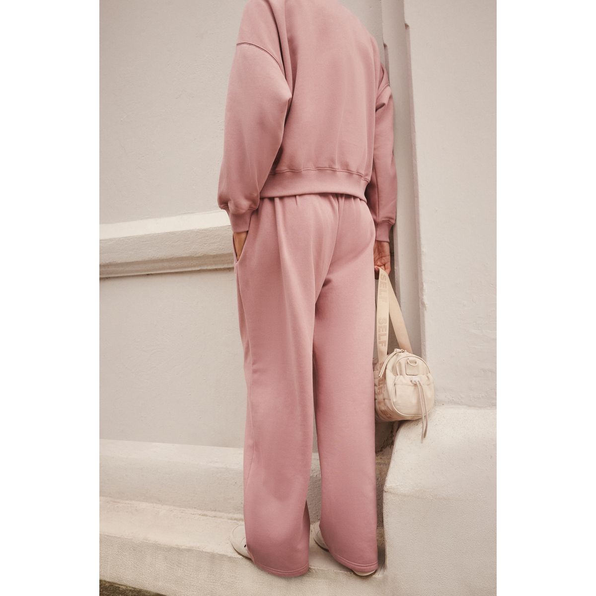 Pantalon de jogging coupe large self rose, NEXT