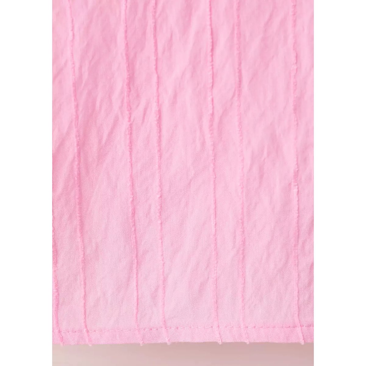 Chemise rayée brodée rose, MANGO