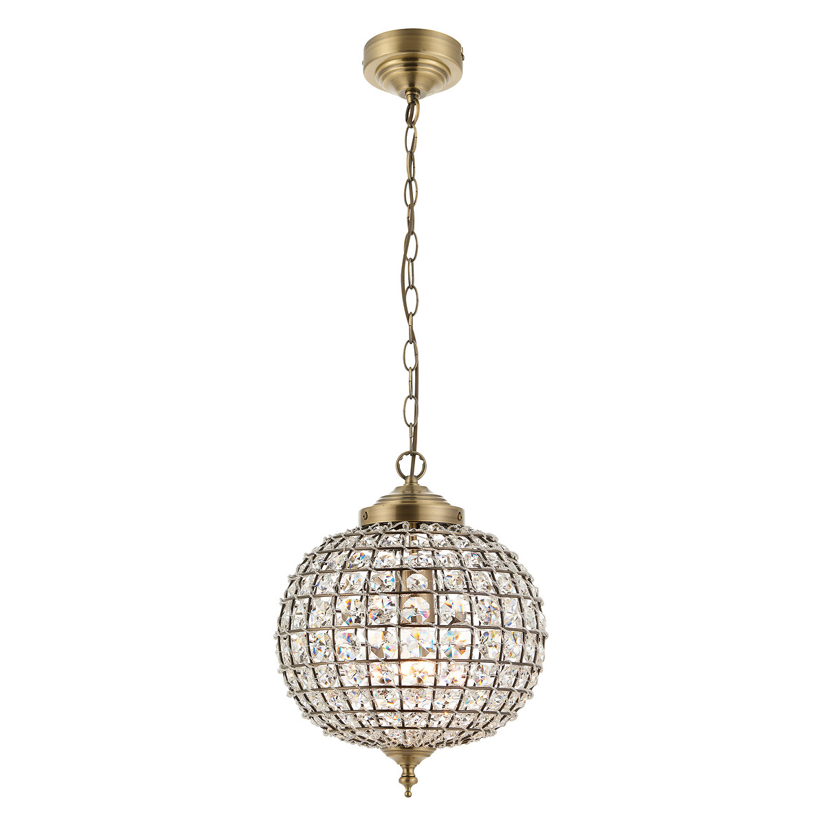 Taro Dome Shaped Cage Pendant Light aged brass, SO'HOME
