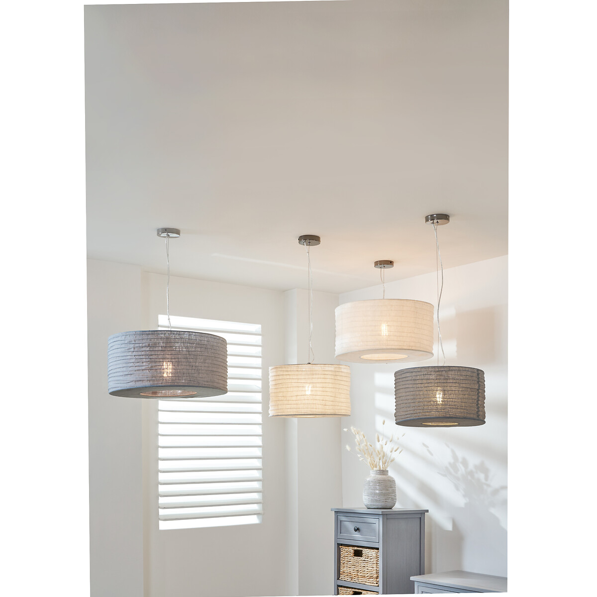 Perkins Jute Easy-Fit Pendant Light white, ÉDITÉ