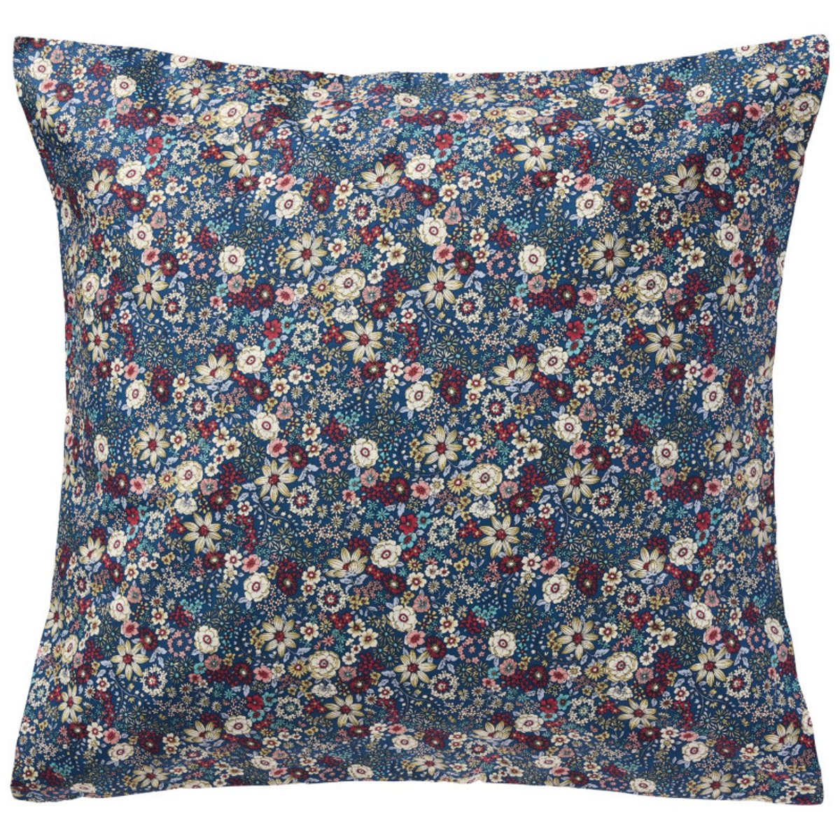 Grande housse de coussin coton floral bleu, IB LAURSEN