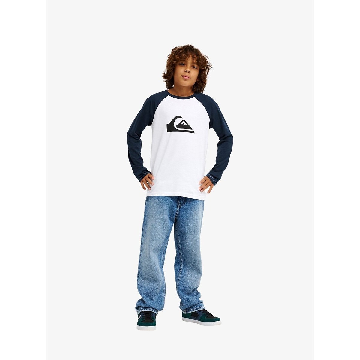 T-shirt à manches longues blanc/bleu, QUIKSILVER
