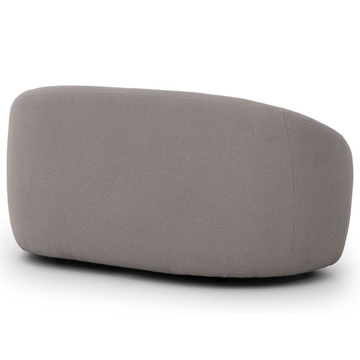 Flore - Canapé droit 2 places en tissu bouclette gris, BEST MOBILIER