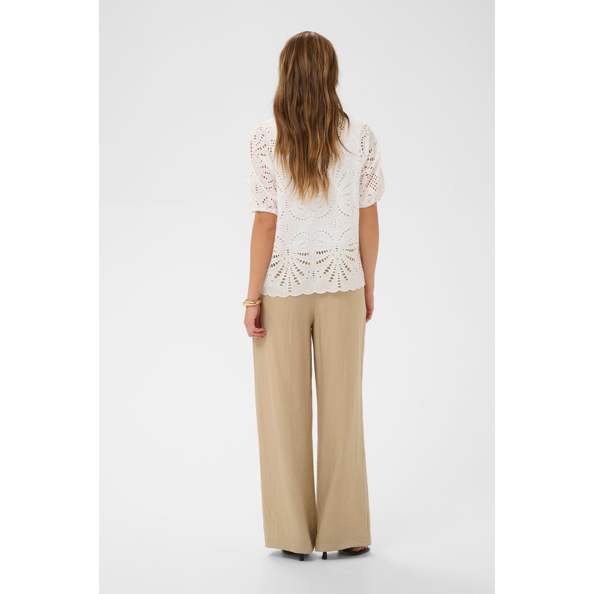 Blouse à manches courtes blanc spring gardenia, CULTURE