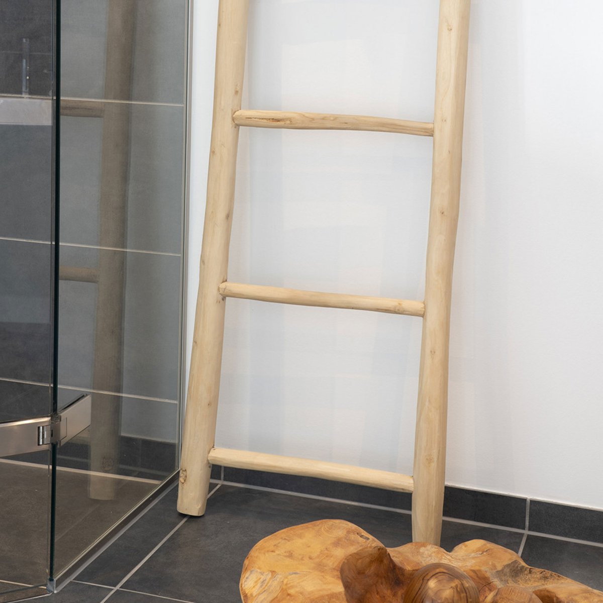 Echelle décorative en bois H150cm- TEAK LADDER naturel, HOUSE NORDIC