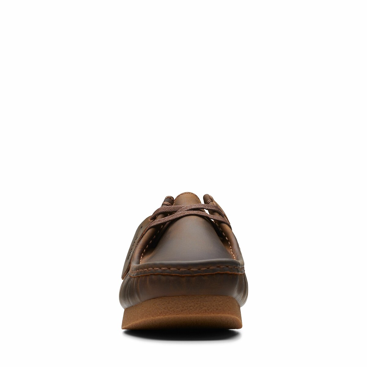 Scarpe in pelle Wallabee marrone scuro, CLARKS